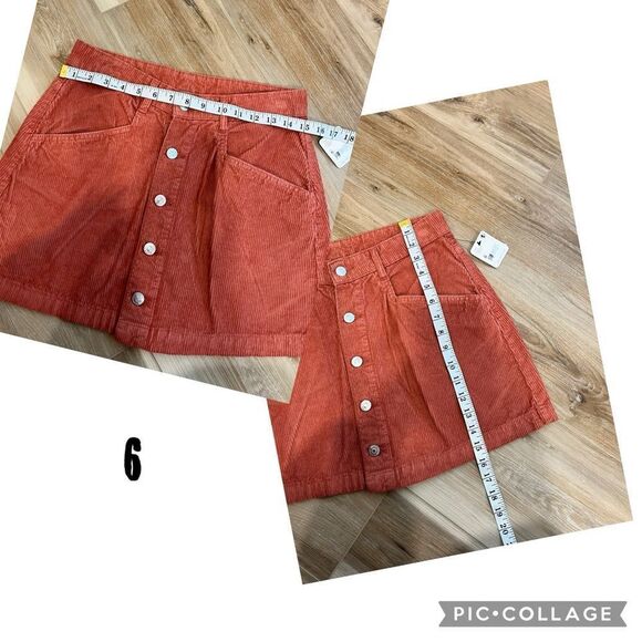 FREE PEOPLE Ray Corduroy Myrrh Mini Skirt - Picture 9 of 10